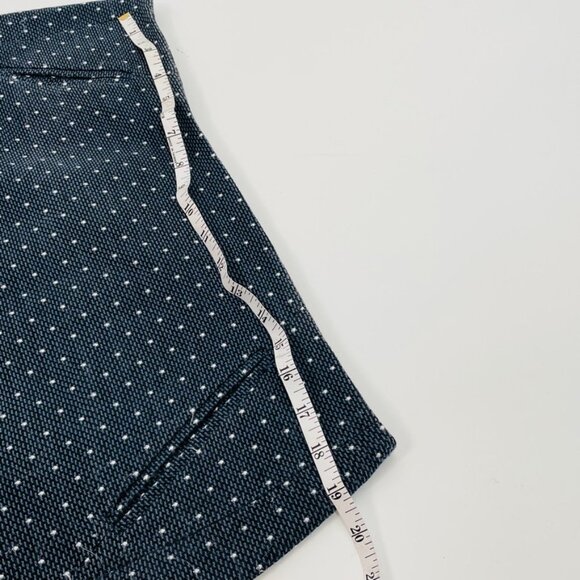 Ann Taylor LOFT Skirt Lined Blue/ White Polka Dot Woven Skirt Size 14 - Picture 5 of 7